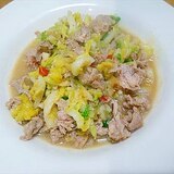 フライパンで白菜豚肉炒め/ピリ辛